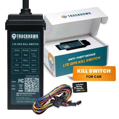 Trackhawk VL03 GPS Kill Switch 4G LTE Tracker  Real-Time Tracking for Cars, Trucks, and Trailers, Vehicle Monitoring with Kill Switch - Monitoring Device, Live-Tracking, Subscription Required - VL03