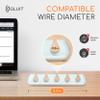 GLUIT Adhesive Desktop Cable Organizer Versatile Cord Holders Wire Clips and Cable Holder Cord Organizer for Desk Table Accessories Office Spaces New White 5 Pack view 4