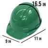 RK-HP14, Hard Hat Cap Style with 4 Point Ratchet Suspension, 1EA (Dark Green) Set of 5 view 4