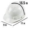 RK-HP14, Hard Hat Cap Style with 4 Point Ratchet Suspension, 1EA (White) Set of 12 view 3