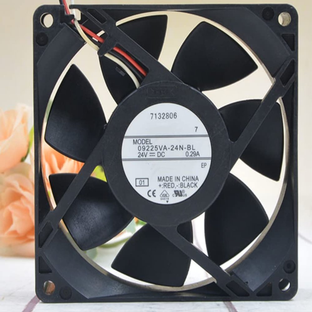 09225VA-24N-BL 24V 0.29A 4200RPM 80CFM 90X90X25MM 3-Wire Cooling Fan