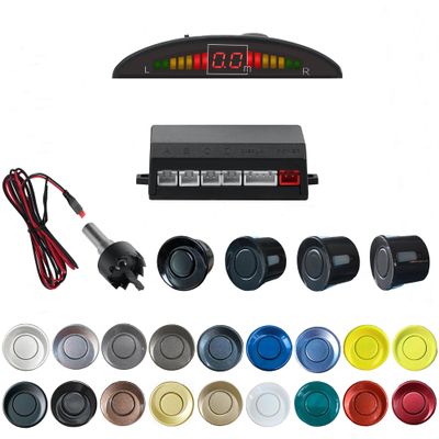 SANDETOUN Parking Sensor Kit Backup Sensor Kit Reverse Sensor for Car 18 Color Options for Probes Adjustable Alarm Volume Professional Sensore de Reversa para Carro Safe Driving AssistantBlack