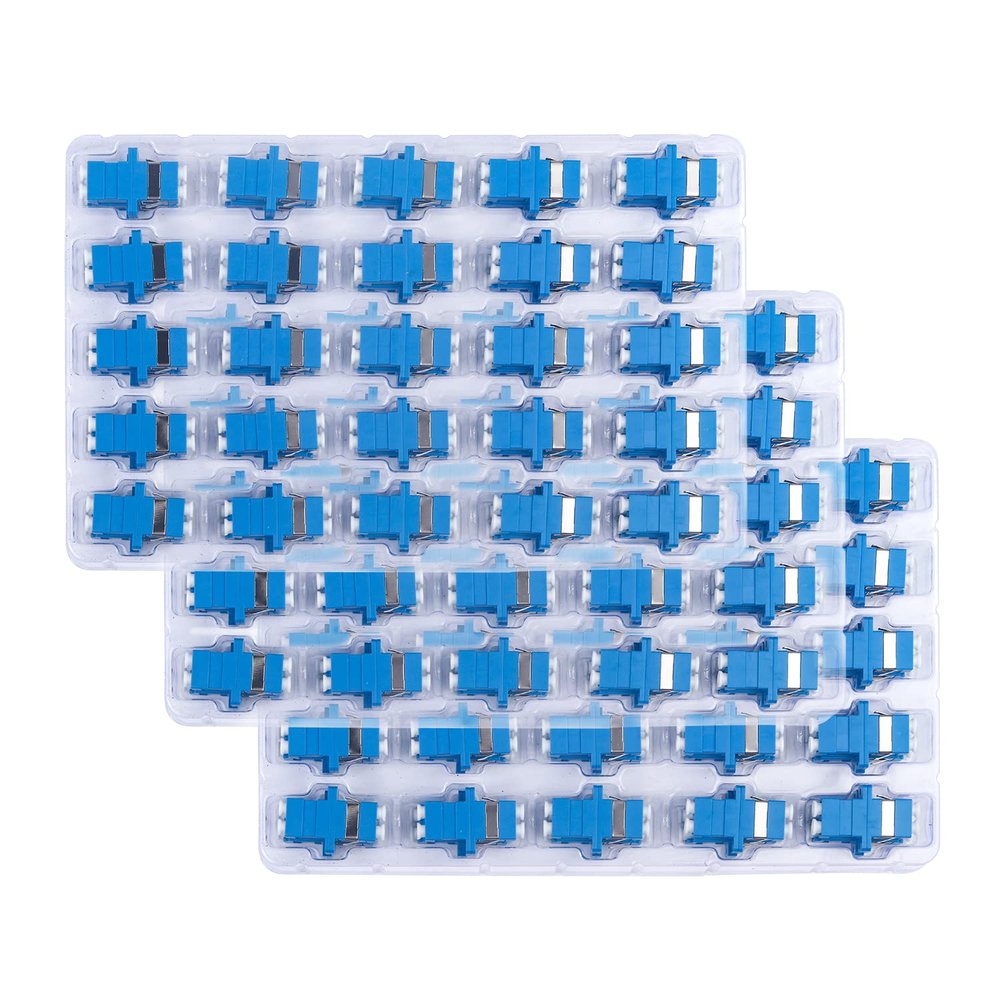 Duogalia 150 Pack LC-LC Fiber Optic Coupler Duplex Singlemode Fiber Optic Cable Connector Adapter