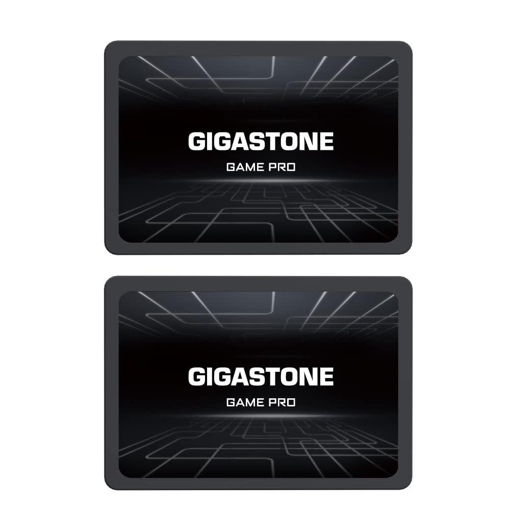 Gigastone SATA SSD 1TB (2-Pack) 2.5 inch SSD 530MB/s Upgrade Laptop PC Memory and Storage PS4 HDD Replacement 2.5" Internal Solid State Hard Drives SATA III SLC Cache 3D NAND Game Pro Performance