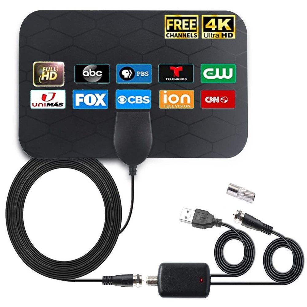 980+ Miles Long Range TV Antennas for Freeview Channels, Digital HD Antenna Indoor/Outdoor for Smart TV, Antenna Amplified for Local Channels - Support 8K 4K HDTV 1080p Older TVs