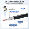 Anina Vehicle Ham Mobile Two Way Radio Antenna Dual Band VHF UHF 136-174MHz 400-470MHz, Adjustable NMO Lip Mount Bracket for Truck Hatchbacks SUV Car w/ RG58 Coaxial Cable PL-259 Connector & Rain Cup view 3