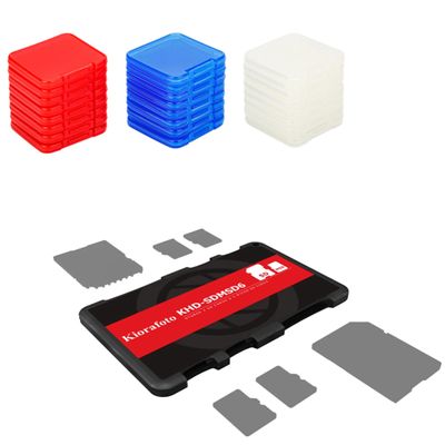 6 Slots Memory Card Case + 24pcs Clear SD Card Case: Camera Memory Card Case with Clear Plastic SD Card Case