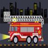 BELECO 9x6ft Fabric Firetruck Backdrop City Night View Cartoon Fire Truck Fire-Rescue Boys Fireman Birthday Background Firetruck Party Decorations Cake Table Decor Banner Kids Firefighter Photo Props view 2