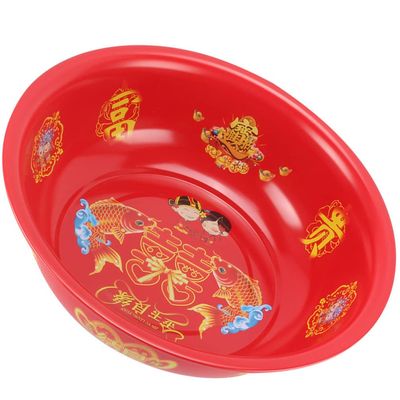 Cabilock Chinese Style Wedding Washbasin Vintage Decorative Basin for Wedding Party Smooth Design for Fruit Washing and Home Use