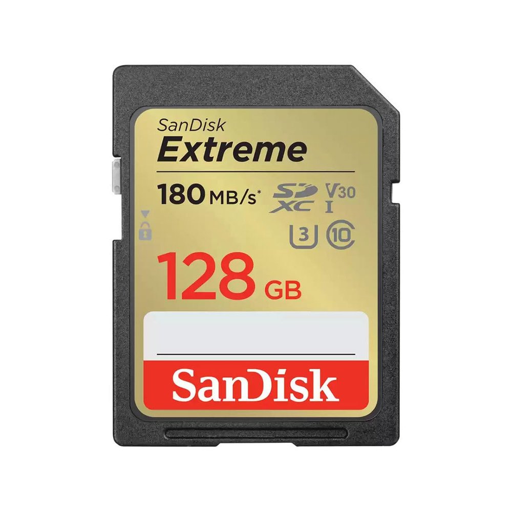 SanDisk Extreme 128 GB Class 10/UHS-I (U3) V30 SDXC - 1 Pack
