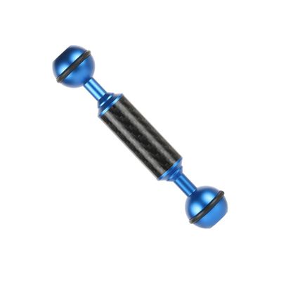 FEICHAO 1inch Dual Ball Head Extension Arm D20mm 5-12inch Diving Buoyancy Pole Mount Compatible with GoPro Action Camera Connecting Accessories (5inch,Blue)