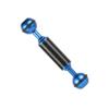 FEICHAO 1inch Dual Ball Head Extension Arm D20mm 5-12inch Diving Buoyancy Pole Mount Compatible with GoPro Action Camera Connecting Accessories (5inch,Blue) view 1