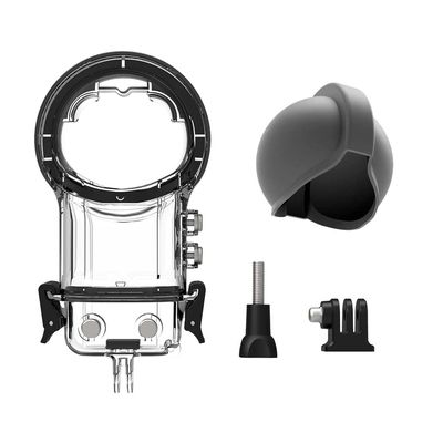 Andoer Panoramic Sports Camera Underwater Case Waterproof Case 50M Diving Protective Case with Lens Cap Replacement for Insta360 X3 Action Camera