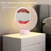 WLWMCFXPWH Moving Sand Art Quicksand Painting Table Lamp,Moon Shape 3D Mobile Sand Painting Table Lamp Glass Flowing Sand Art Desktop Home Office Decor,Gift for Adult Kid Calm Relaxing (Red) view 2