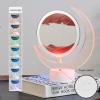 WLWMCFXPWH Moving Sand Art Quicksand Painting Table Lamp,Moon Shape 3D Mobile Sand Painting Table Lamp Glass Flowing Sand Art Desktop Home Office Decor,Gift for Adult Kid Calm Relaxing (Red) view 3