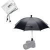 Kiorafoto 2 Pack Camera Rain Cover + Umbrella: Clear Sleeve with DSLR Mirrorless Camera Hot Shoe Umbrella, Waterproof, Polyethylene (PE), Black view 1