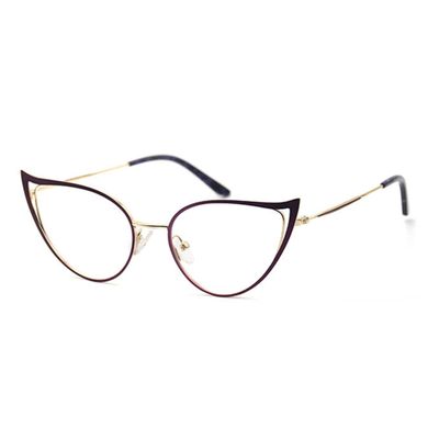 Cat Eye Reading Glasses For Women Metal Frame Blue Light Blocking Computer Readers (purple, 0.0, multiplier_x)