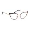 Cat Eye Reading Glasses For Women Metal Frame Blue Light Blocking Computer Readers (purple, 0.0, multiplier_x) view 4