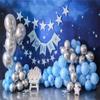 10x10ft Birthday Backdrop 1st Birthday Photography Background Blue Starry Sky Balloon Twinkle Twinkle Little Stars Photography Backdrop view 3