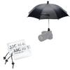 2PCS Camera Rain Cover + Camera Rain UmbrellaCamera Lens Rain Cover Raincoat Clear Sleeve with DSLR Mirrorless Camera Hot Shoe Umbrella view 1