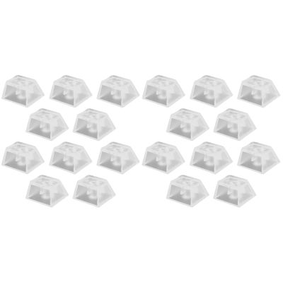 20 pcs Keycaps Replacement DIY Crystal Not Transparent Profile Blank Backlit Accessory Mechanical Professional Printed Cover Gaming Translucent No Lover Keyboard