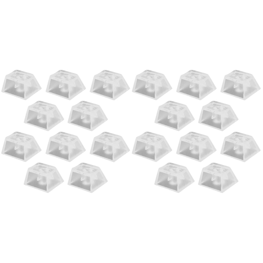 20 pcs Keycaps Replacement DIY Crystal Not Transparent Profile Blank Backlit Accessory Mechanical Professional Printed Cover Gaming Translucent No Lover Keyboard