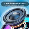 SOWO Shower Speaker Bluetooth Waterproof | Small Portable Wireless Bluetooth Speaker with Clip | Powerful Bass and Louder Volume | Colorful Lights and Lightweight | for Bathroom,Travel,Beach | Black view 2