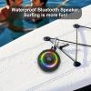 SOWO Shower Speaker Bluetooth Waterproof | Small Portable Wireless Bluetooth Speaker with Clip | Powerful Bass and Louder Volume | Colorful Lights and Lightweight | for Bathroom,Travel,Beach | Black view 3