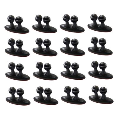 Cable Clips,16pcs Self-Adhesive Cable Holder Multipurpose Mini Wire Clip Cable Organizer Cord Management for Car (Black)