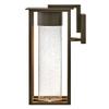 Hinkley Coen Large Wall Mount Outdoor Lantern, Composite, Clear Seedy Glass, Dark Sky, Oil Rubbed Bronze Finish view 3