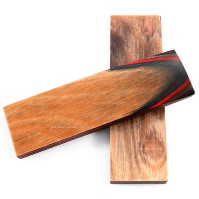 EZSMITH Dymalux Handle Scale Set - (Layered) - (Americana) - (Brown/Red/Black) - (5.0 x 1.5 x 0.250) - Custom Handle Material