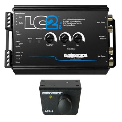 AudioControl LC2i 2 Channel Line Out Converter with AccuBASS and Subwoofer Control with ACR1 Remote for AudioControl Processors