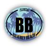 BB Beverly Beach Florida | Beach Landmark Stickers | Ocean, Sea, Lake, Sand, Surfing, Paddleboarding | Perfect for Cars, Windows, laptops, flasks, Water Bottles, Luggage view 1
