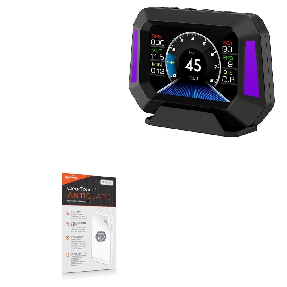 BoxWave Screen Protector Compatible with ACECAR P21 HUD Display - ClearTouch Anti-Glare (2-Pack), Anti-Fingerprint Matte Film Skin
