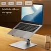 GIZNXBA Foldable Laptop Stand, Notebook Stand Adjustable, Ergonomic Computer Stand for Desk, Book Holder for Bed, Ventilated Aluminum Portable Laptop Riser Holder (Color : Silver) view 2