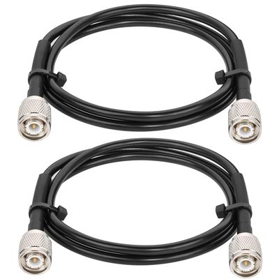 MOOKEERF TNC Male to TNC Male Coax Cable 3FT, 2PCS 50 Ohm RG58 Coaxial Cable with TNC Connectors for GPS Navigation Antenna,RTK Surveying Antenna,Wireless mic System