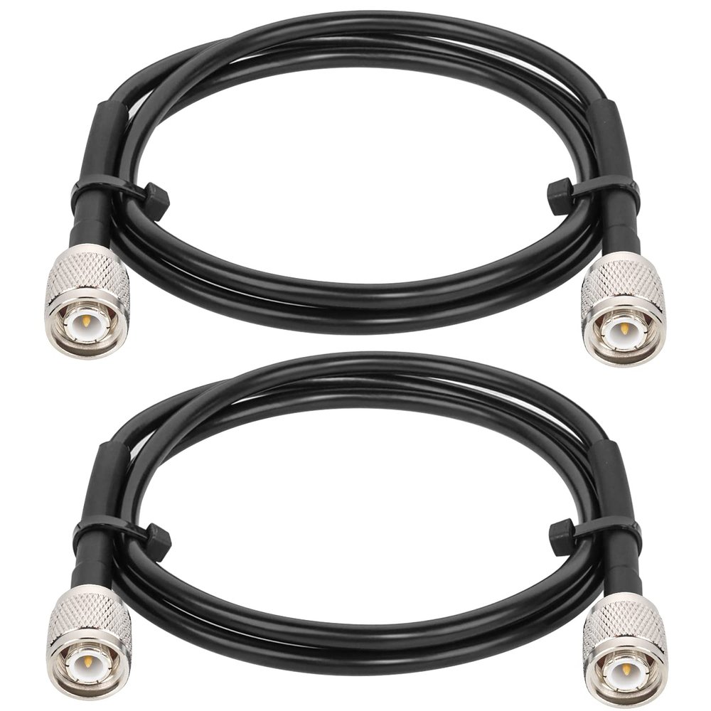 MOOKEERF TNC Male to TNC Male Coax Cable 3FT, 2PCS 50 Ohm RG58 Coaxial Cable with TNC Connectors for GPS Navigation Antenna,RTK Surveying Antenna,Wireless mic System