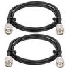 MOOKEERF TNC Male to TNC Male Coax Cable 3FT, 2PCS 50 Ohm RG58 Coaxial Cable with TNC Connectors for GPS Navigation Antenna,RTK Surveying Antenna,Wireless mic System view 1