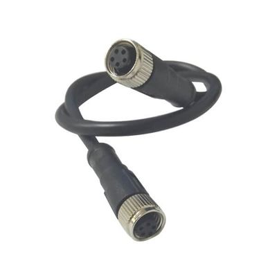 Keisnoaja M8 5Pin Extension Cable, Female to Female Straight B-Coding, 1M 22AWG Solder Overmold, Industrial Sensor Connection, for Automation Installers