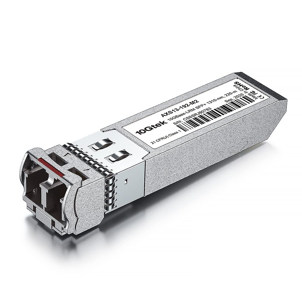 10Gtek 10G SFP+ Transceiver, 10GBase-LRM MultiMode LC Fiber Optic Module for Cisco SFP-10G-LRM, Meraki MA-SFP-10GB-LRM, Ubiquiti UniFi, Mikrotik, Netgear, Supermicro, TP-Link, up to 220m Over MMF
