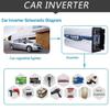 ELOMAS Pure Sine Wave Inverter,6000W 8000W 10000W 12000W Power Inverter,Dc 12V 24V 48V 60V 72V to Ac 110V 220V Car Inverter,with LCD Display and Ac Outlets Power Converter,12000W-24Vto220V view 3