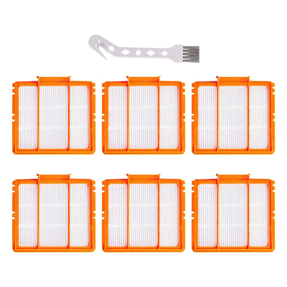 Carkio Vacuum Filter Replacement for Shark AV2501AE / AV2501S / RV2502AE / AV2511AE AI Robot Vacuum Cleaner, AV2501AE AV2502AE Filter (6 Pack)