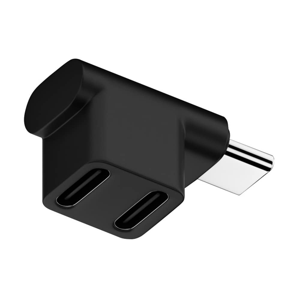 cablecc USB3.0 Type C Male 10Gbps to Dual Female Power Data Splitter Adapter Up Angled Compatible with Steam Deck Laptop