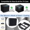 Metal Wall Mount for Fire TV Cube (3rd Gen) 2022 Released,Secure Metal Holder for fire TV Cube (1st Gen,2nd Gen),Sturdy Steel Stand with Soft Foam Hold fire TV Cube for Wall,Furniture,Ceiling (Black) view 2