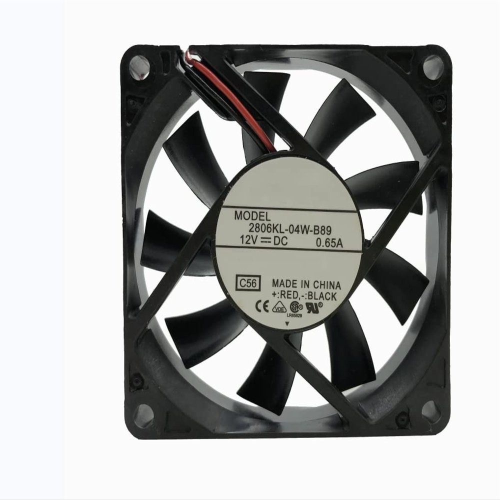 2806KL-04W-B89 12V 0.65A 7.8W 3000RPM 70X70X15MM 2-Wire Cooling Fan