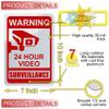 2 Pack of Video Surveillance Signs for Private Properties to Prevent No Trespassing. 10" by 7", Aluminum, Indoor Or Outdoor Use for your Home, Business, CCTV Security Cameras, With All Weather UV Protected & Waterproof Construction. (2 PACK) view 2