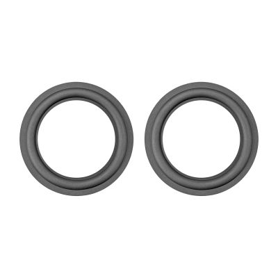 Rebower Speaker Foam Edge Surround Rings Rubber Perforated Subwoofer Rings Replacement Parts [for Repair or DIY Speaker Decoration] - 4.5" / Black / 2 Pack