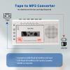 SEMIER Small Cassette Player Recorder, Cassette to Digital Converter via USB or Micro SD Card, Powered by AC or 4 AA Battery, AM FM Radio Tape Recorder with Build-in Speaker and Earphone Jack view 2