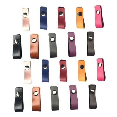 ULDIGI Cable Keeper Set 20pcs Leather Straps for Cord Wrapping Charging Cord Organizers Wire Ties