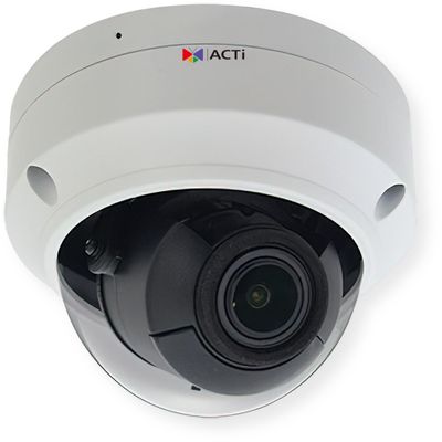 ACTi Z86 Outdoor Dome Camera; Day/Night; Adaptive IR; WDR, SLLS; 4.3X Zoom Lens; 4MP; 1/3" Progressive Scan CMOS Sensor; Auto Focus; Digital Noise Reduction; Built-in Analytics; Built-in Microphone